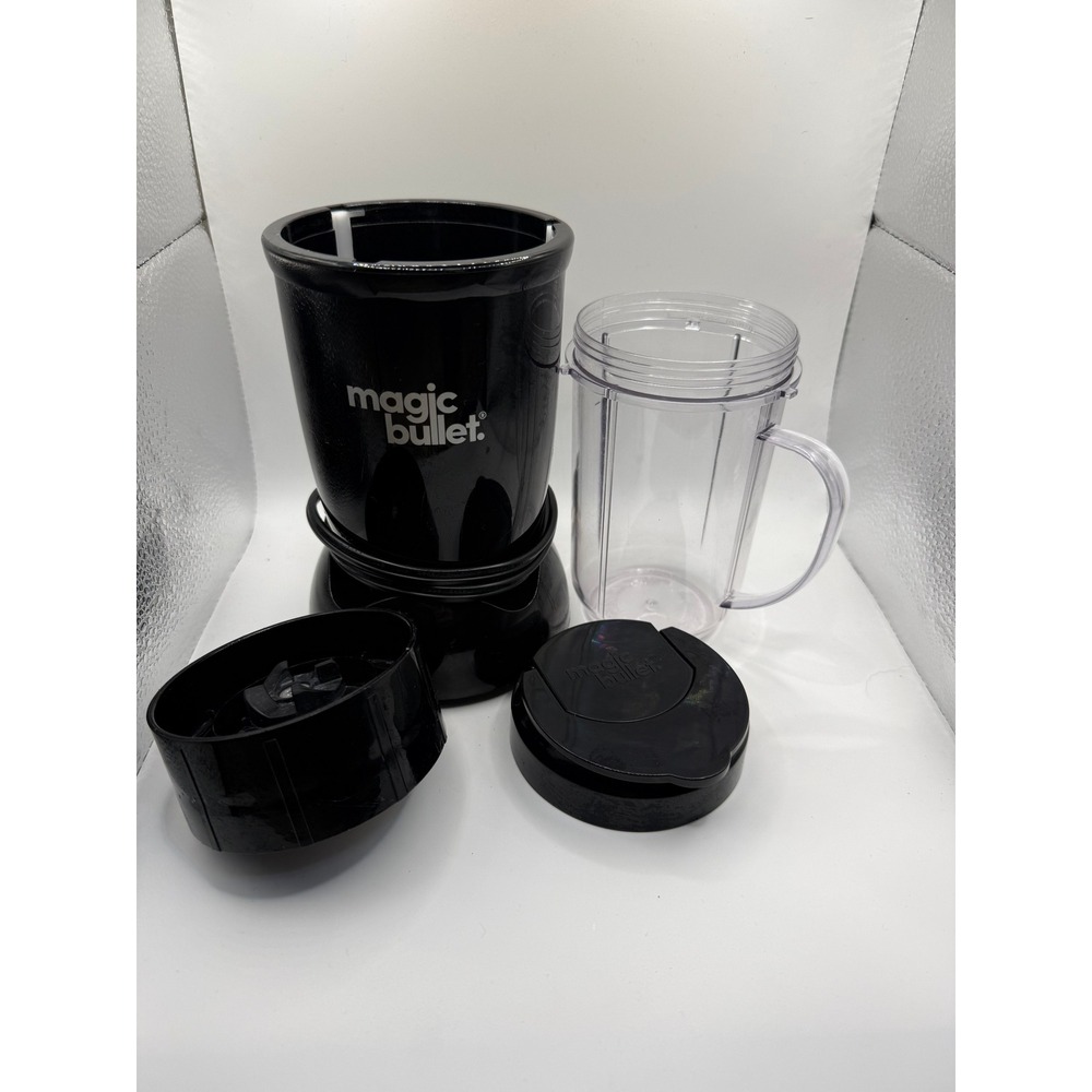 Magic Bullet Personal Blender Black MB1001 With Mug and To-Go Lid